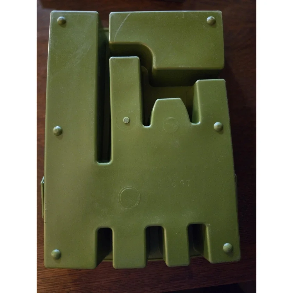Avocado Green Drawer Utensil Silverware Divider Organizer Tray Vtg Plastic Loma